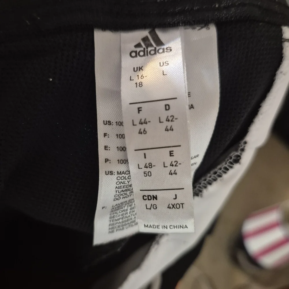 adidas Black Sweatpants with Orange Belt